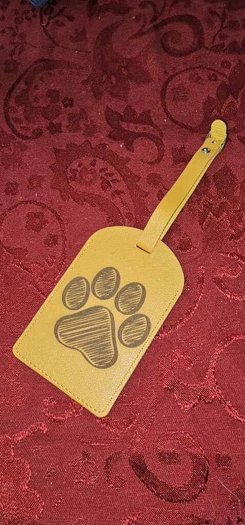 Yellow Luggage Tag