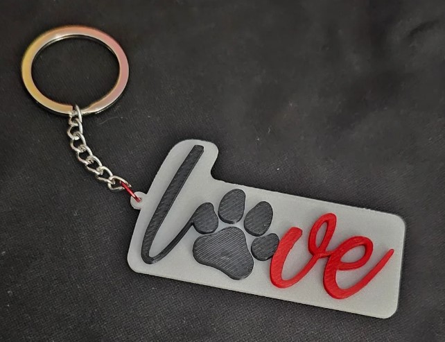 3D Love Keychain