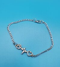 Silver Heartbeat Chain Bracelet